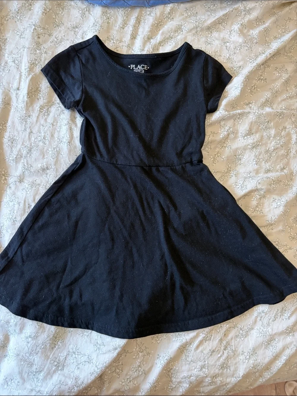 The Children's Place Black Short-Sleeve Fit & Flare Dress